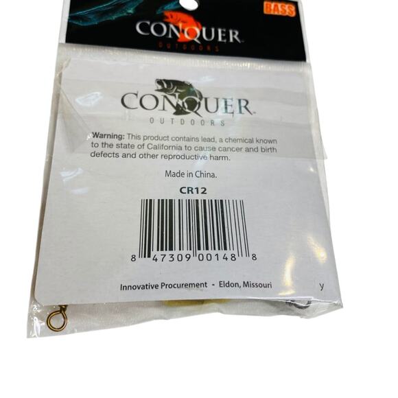 New Conquer Outdoors Bass Fishing Carolina Rig 3/4 oz. Set of 2 Weights - Picture 4 of 4